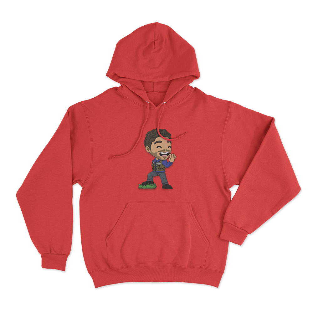 Stimpee Cartoon Unisex Hoodie Red Stimpee Cartoon Unisex Hoodie Red