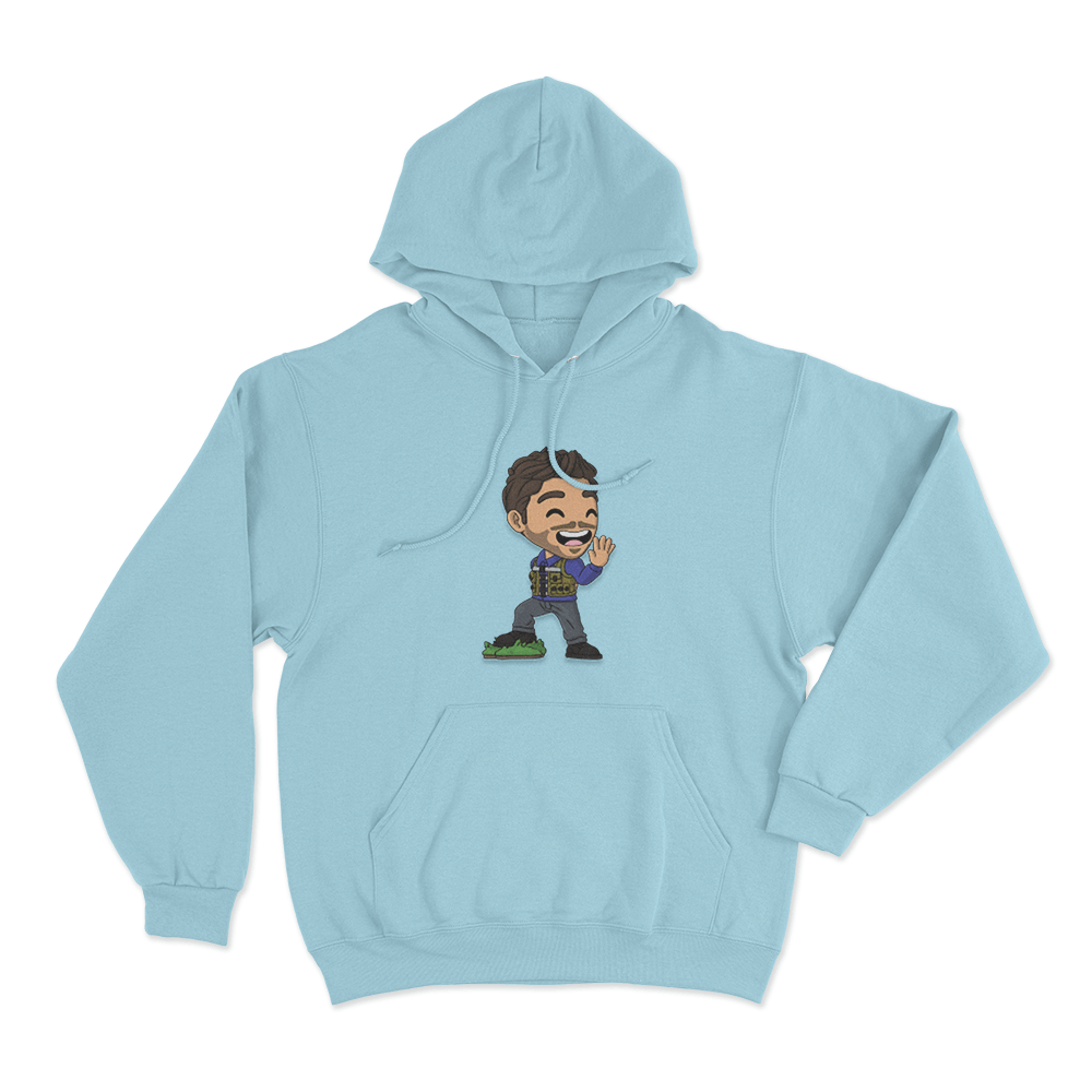 Stimpee Cartoon Unisex Hoodie Sky Blue Stimpee Cartoon Unisex Hoodie Sky Blue