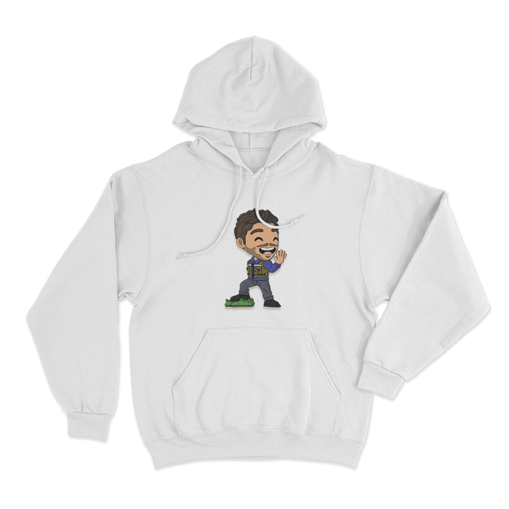 Stimpee Cartoon Unisex Hoodie White Stimpee Cartoon Unisex Hoodie White